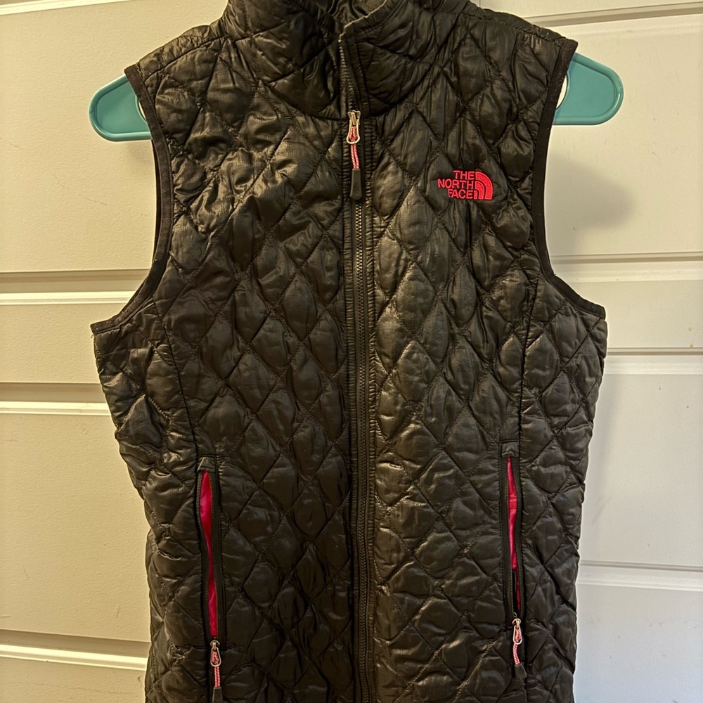 The North Face Vest - Black with Pink Accents - Size X Small